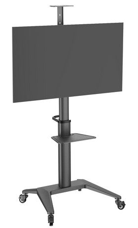 PureMounts PDS-0002C – Trolley, höhenverstellbar, für 47", VESA 600×400, bis 70 kg, schwarz