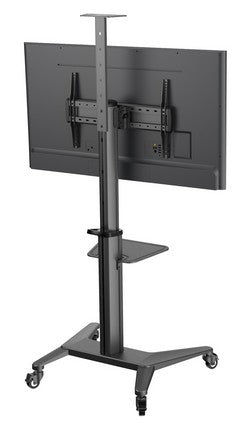 PureMounts PDS-0002C – Trolley, höhenverstellbar, für 47", VESA 600×400, bis 70 kg, schwarz