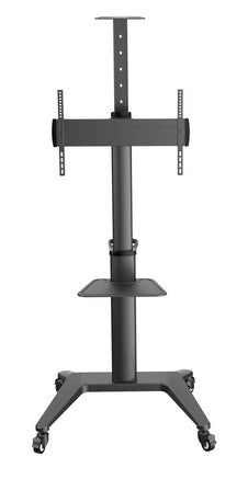 PureMounts PDS-0002C – Trolley, höhenverstellbar, für 47", VESA 600×400, bis 70 kg, schwarz