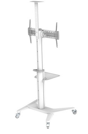 PureMounts PDS-0003C – Trolley, höhenverstellbar, für 40", VESA 200×200, bis 70 kg, weiss