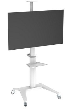 PureMounts PDS-0003C – Trolley, höhenverstellbar, für 40", VESA 200×200, bis 70 kg, weiss