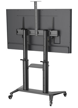 PureMounts PDS-0012C – Trolley, höhenverstellbar, für 75", VESA 1000×400, bis 140 kg, schwarz