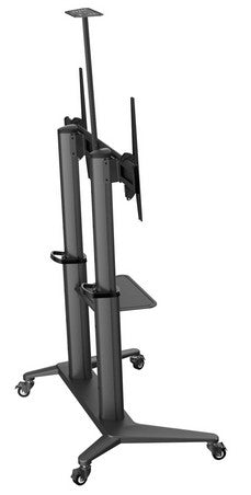 PureMounts PDS-0012C – Trolley, höhenverstellbar, für 75", VESA 1000×400, bis 140 kg, schwarz