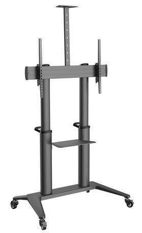 PureMounts PDS-0012C – Trolley, höhenverstellbar, für 75", VESA 1000×400, bis 140 kg, schwarz