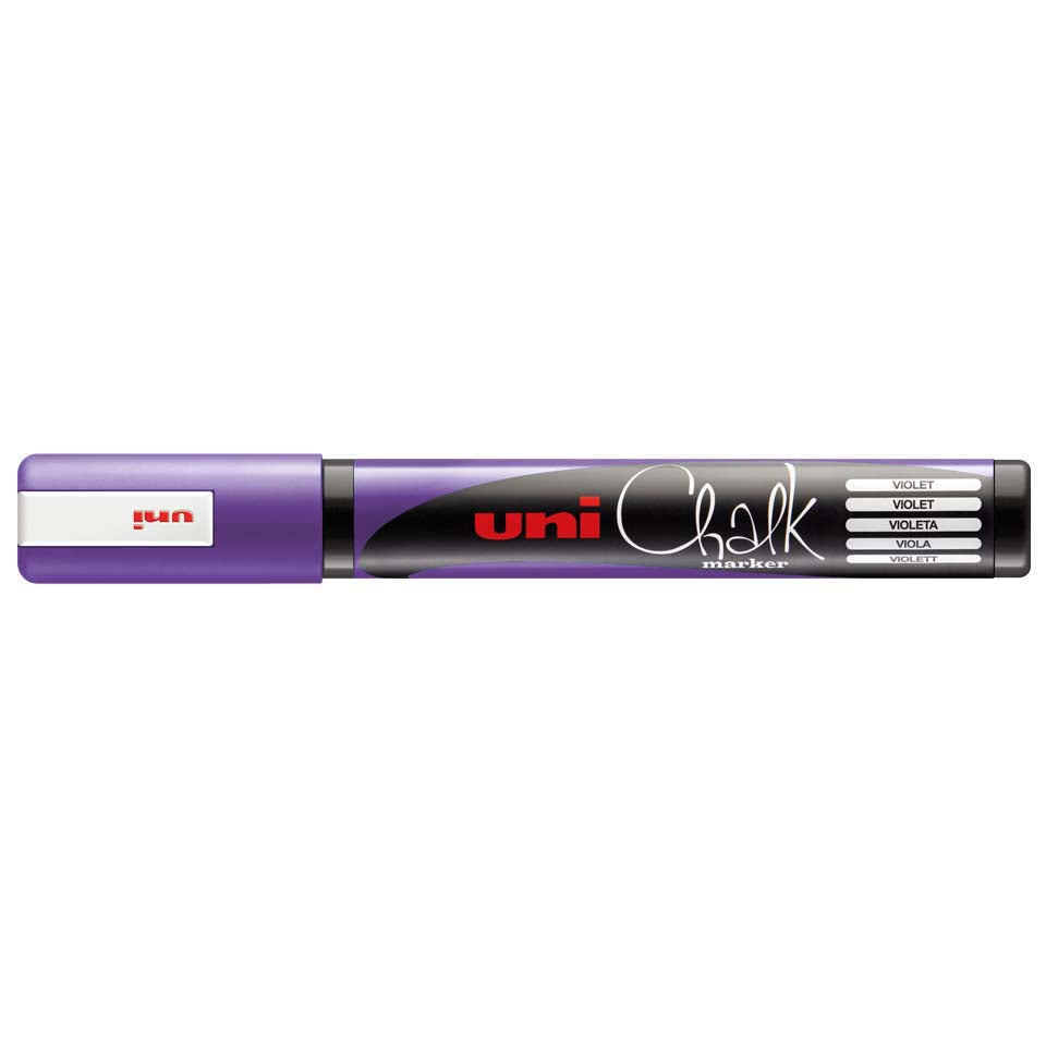 Uni-Ball PWE-5M Kreidemarker – Keilspitze 1,8–2,5 mm – Violett, für Glas/Holz