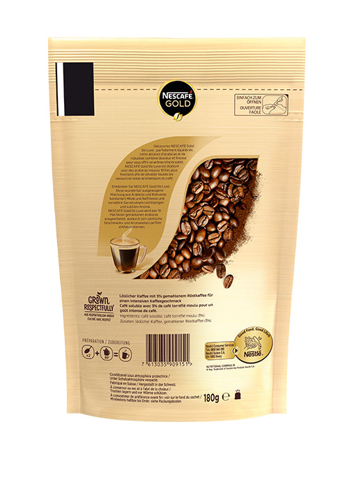 Nescafé Gold De Luxe – Instantgetränk – Café Crème, mittel, 180 g