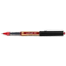 Uni-Ball Eye – Tintenroller, 0,65 mm, rot, dokumentenecht, wasserfest, mit Kappe, Kunststoff, sortiert