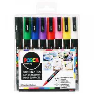Uni-Ball Fineliner – 8er-Set 0,7 mm – 8 Farben, sortiert – wasserfest