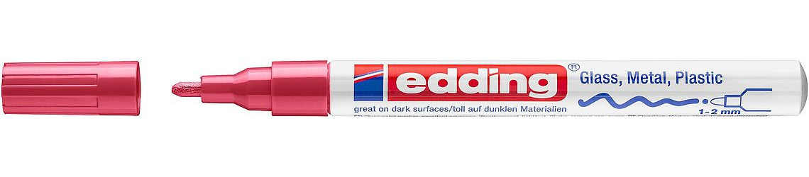 Edding Paint Marker 751 – für dunkle Materialien, rot