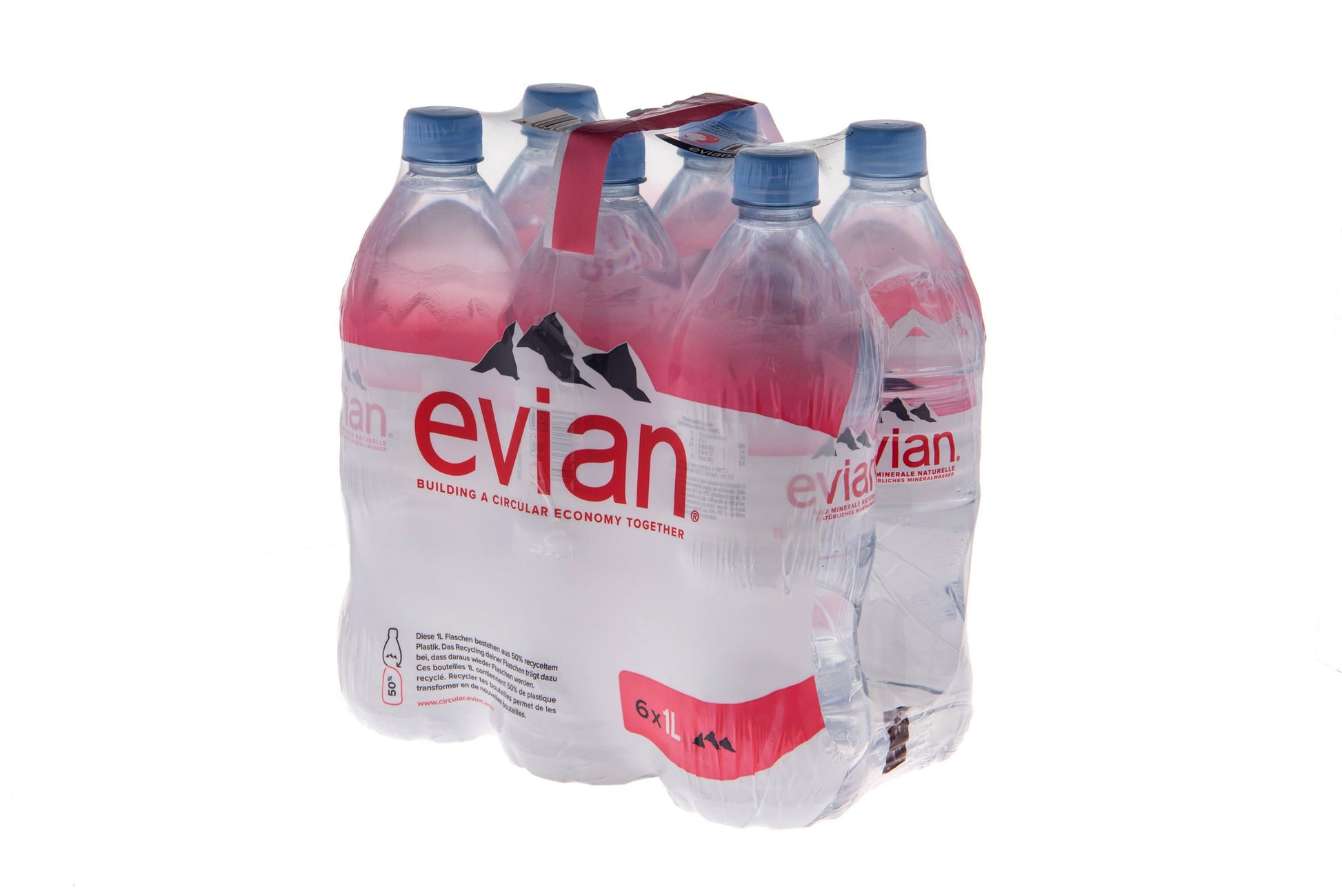 evian Stilles Mineralwasser – 6 × 1 l