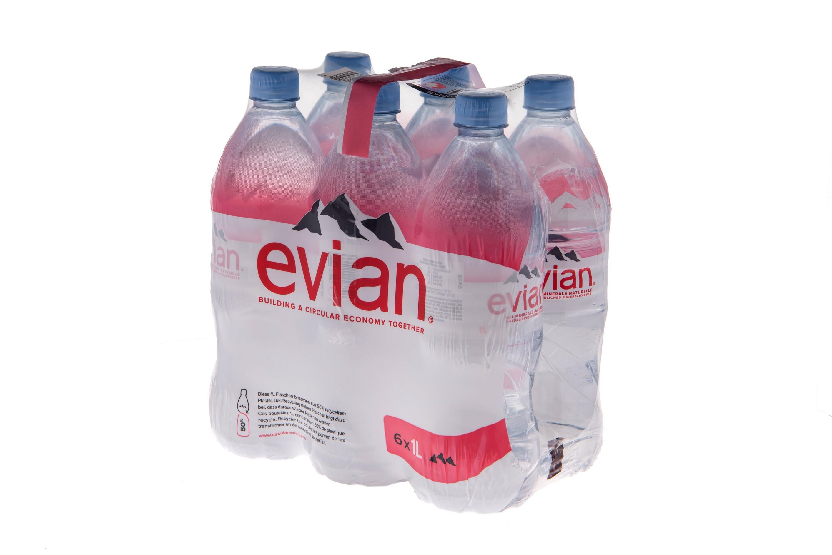 evian Stilles Mineralwasser – 6 × 1 l