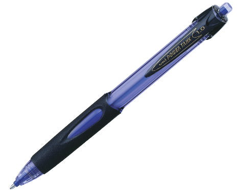 Uni-Ball Power Tank SN-220 Kugelschreiber – Blau, 1 mm Spitze, Druckmechanismus, Wetterfest, Nachfüllbar