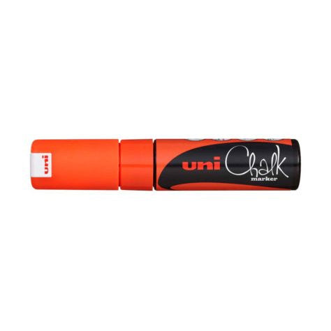Uni-Ball PWE-8K Kreidemarker – Keil 1,8–2,5 mm – Orange, für Glas/Spiegel/Metall