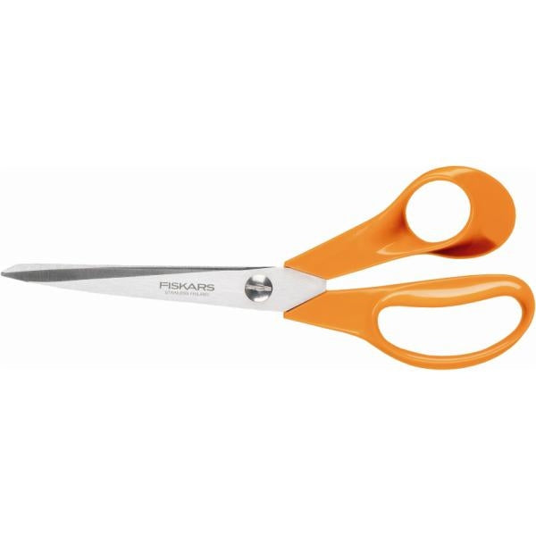 Fiskars Schneiderschere Classic – 25 cm, Edelstahl, für Rechtshänder, Orange
