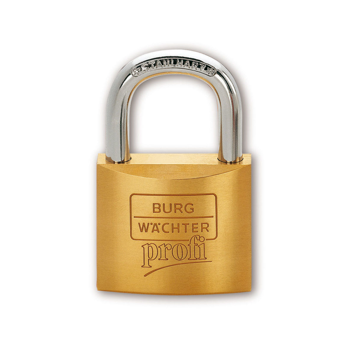 BURG-WÄCHTER Mechanisches Vorhängeschloss – Stahl, Bügel 17,5×16 mm, Ø5 mm, Aussen, Gold