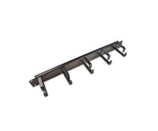 Wirewin Kabelführungspanel – 19" Rack, 1U, 5 Ringe, Schwarz