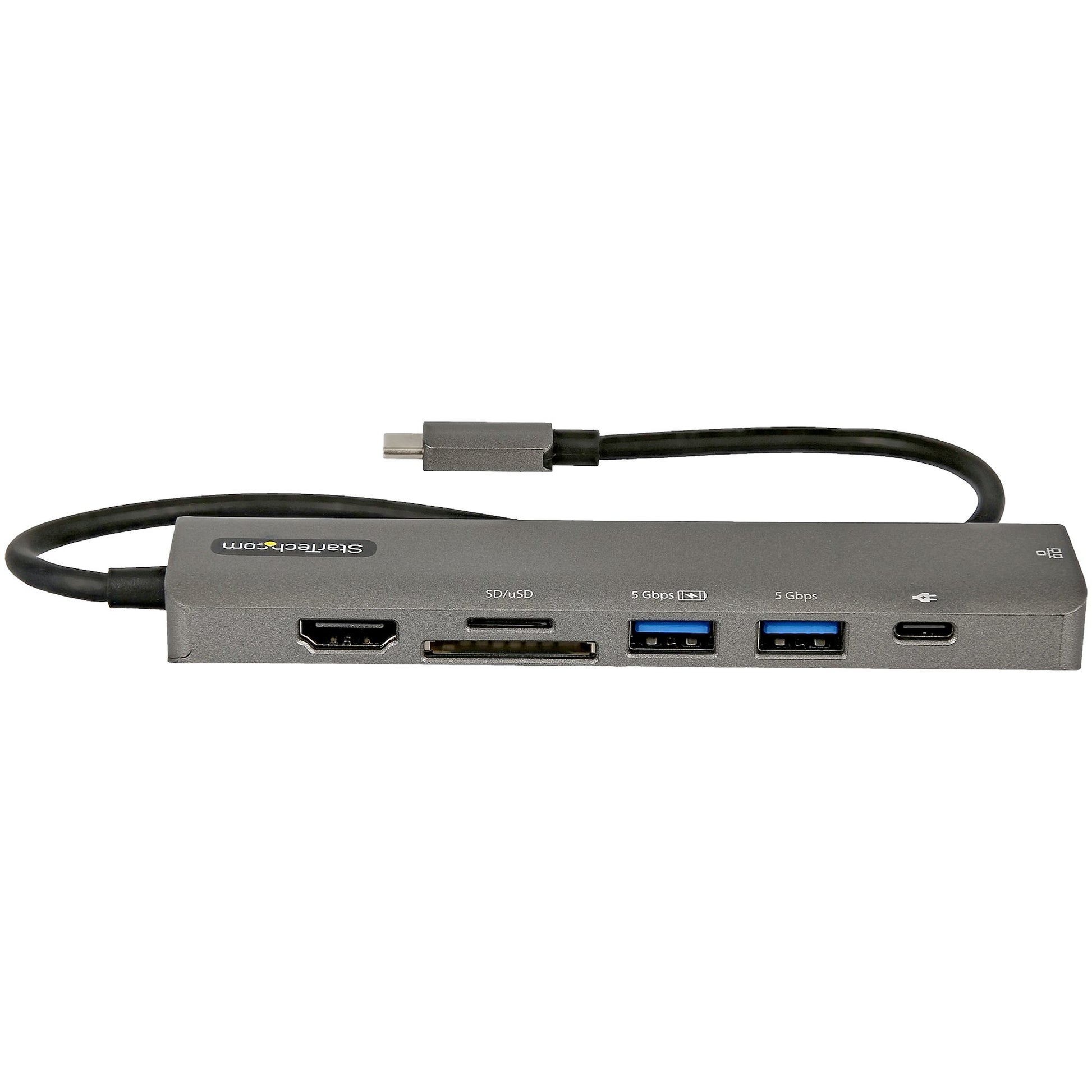 StarTech.com Multiport-Adapter – USB-C, 1× HDMI, 2× USB-A, 100 W PD, GbE, SD/microSD, für Windows/Mac/iPadOS