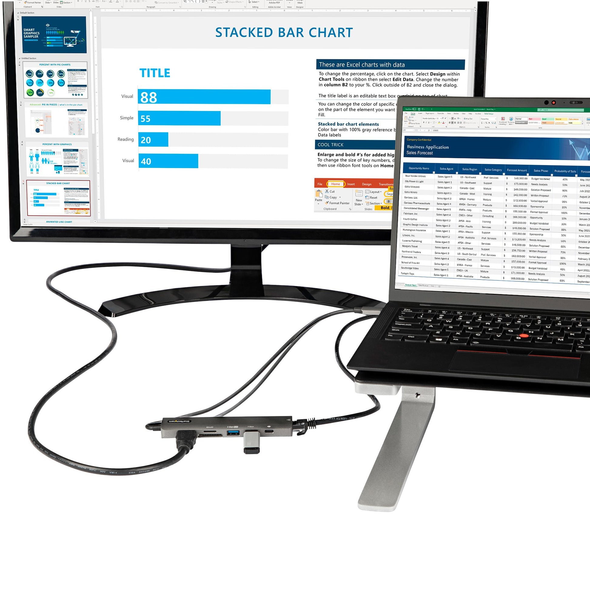 StarTech.com Multiport-Adapter – USB-C, 1× HDMI, 2× USB-A, 100 W PD, GbE, SD/microSD, für Windows/Mac/iPadOS