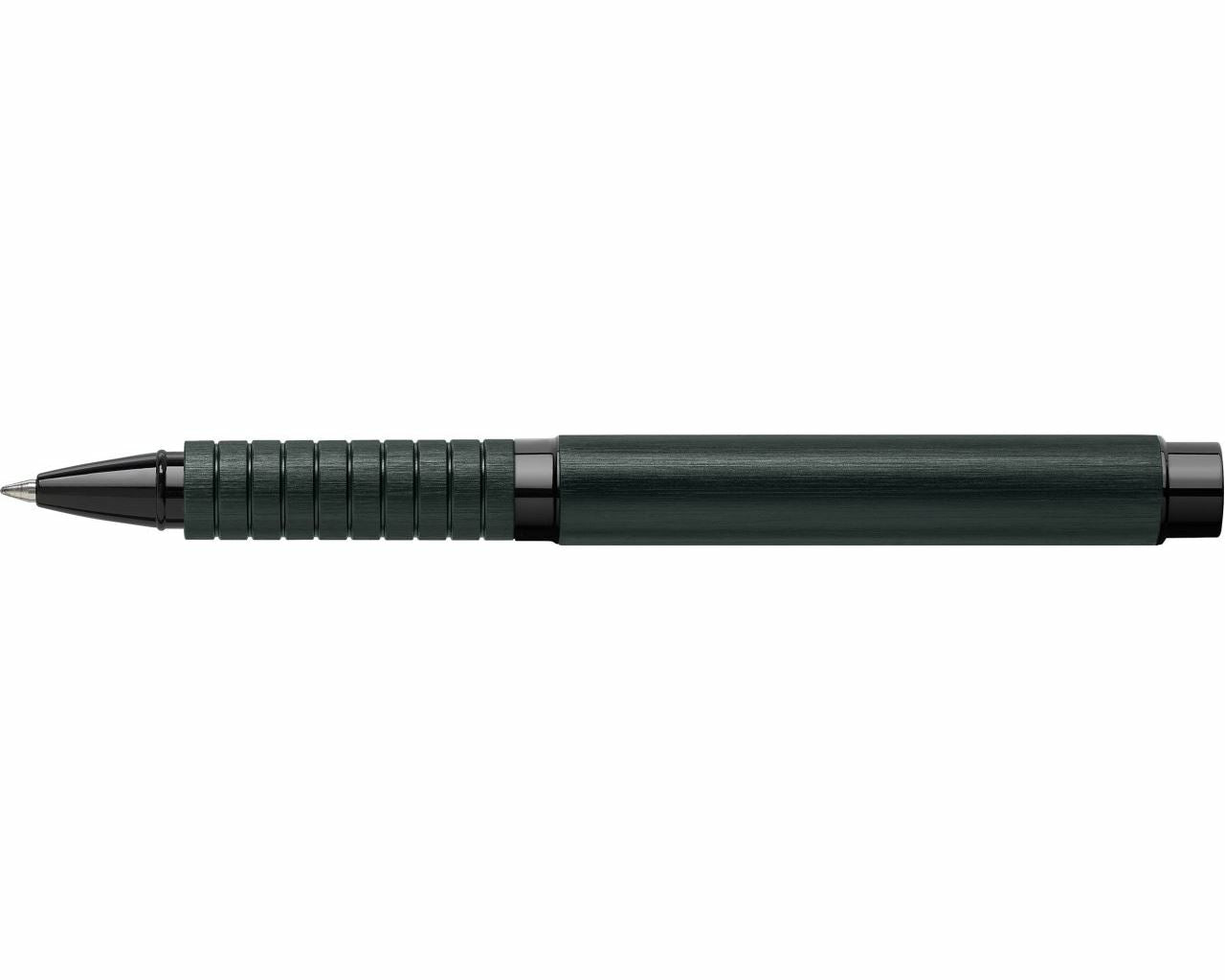 Faber-Castell Essentio B 148437 – Tintenroller, Schwarz, mit Kappe, Aluminium (Lack)