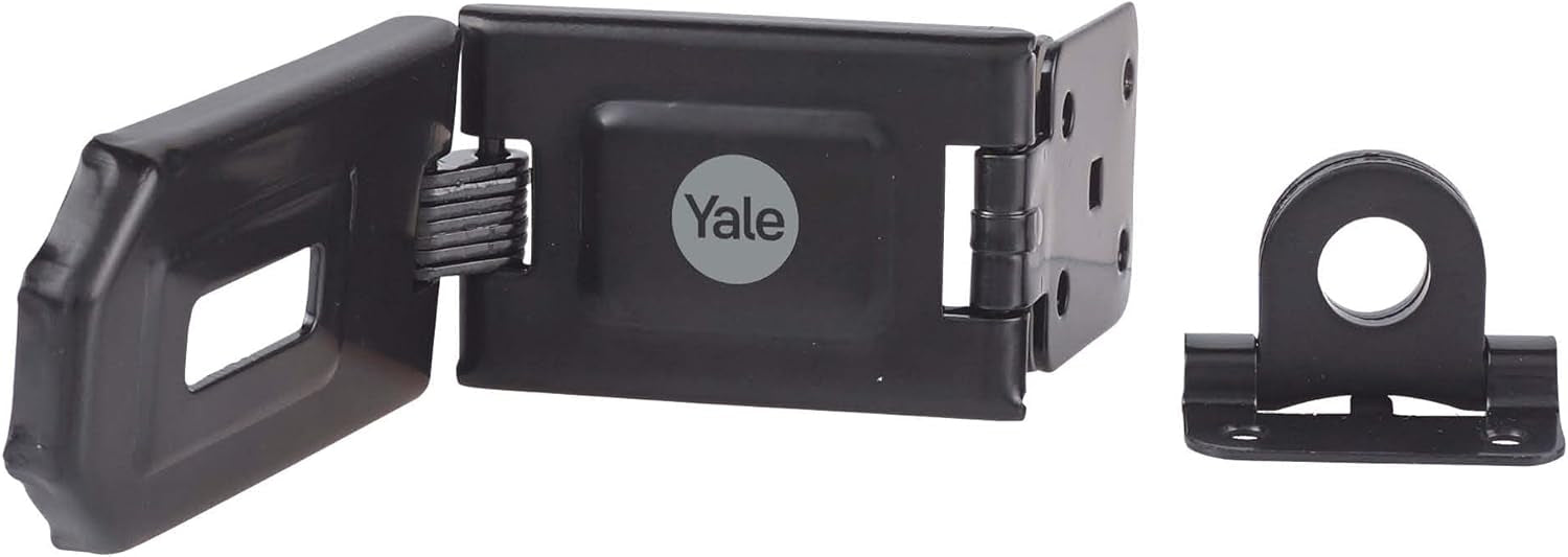 Yale Y155B Mechanisches Vorhängeschloss – Stahl, Bügelweite 12 mm, Sicherheitsstufe 2, Aussen, Schwarz