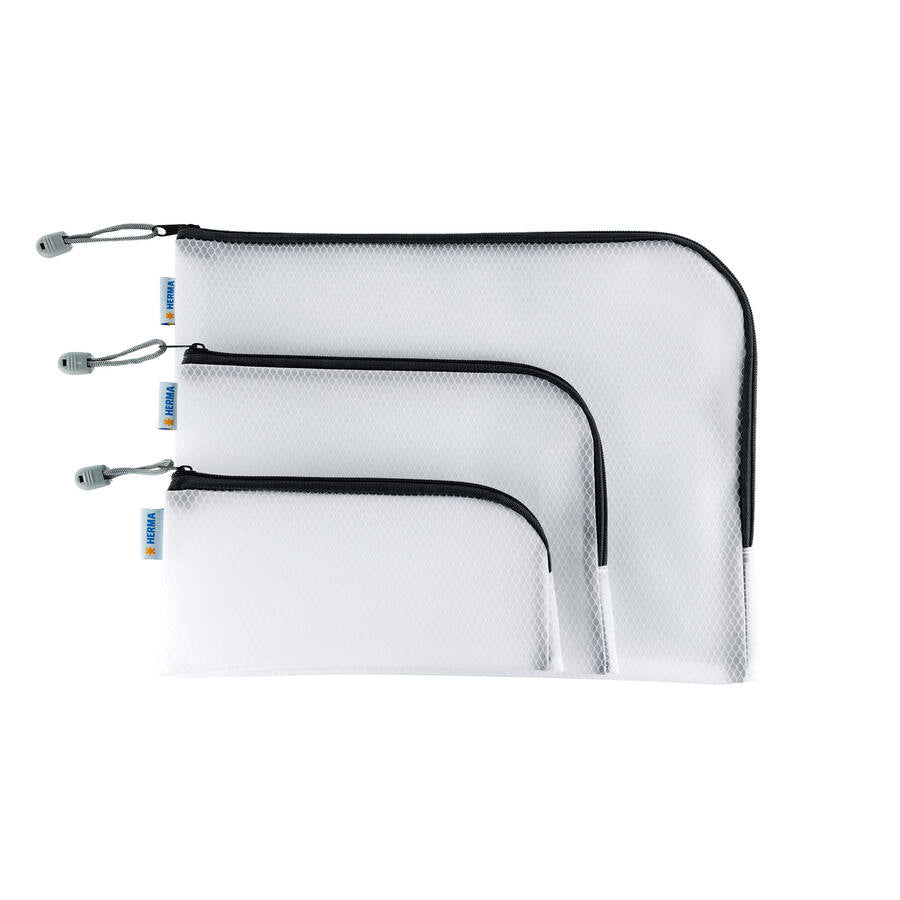 HERMA Reissverschlusstasche – 230 × 110 mm, Kunststoff, Schwarz – 1 Stück