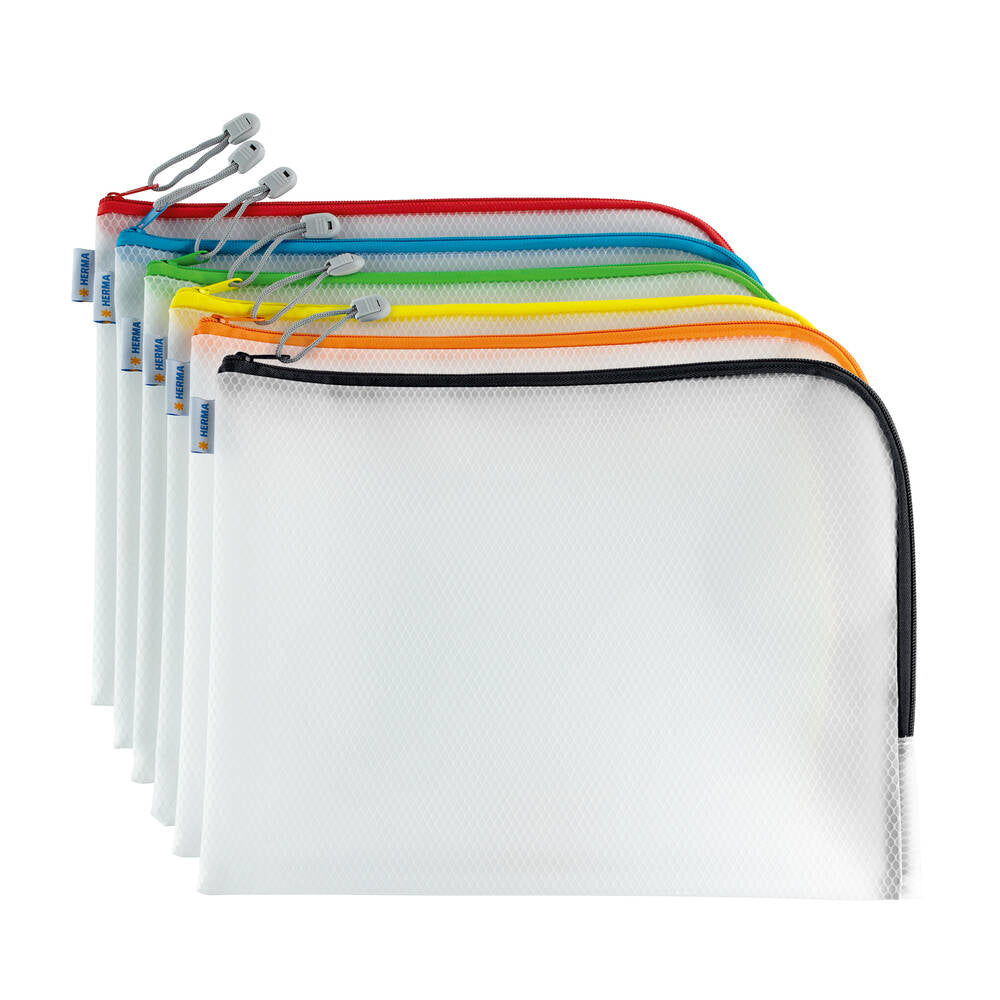 HERMA Reissverschlusstasche – 230 × 110 mm, Kunststoff, Schwarz – 1 Stück