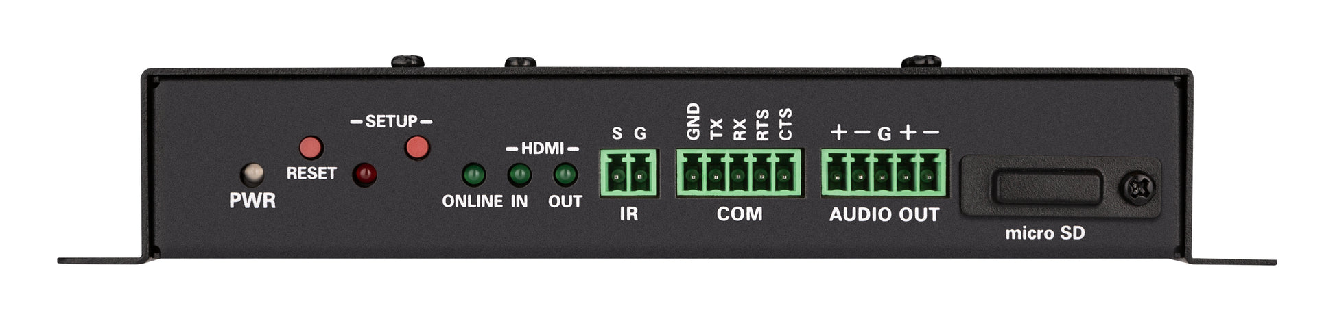 Crestron AM3200 – AV-Repeater, 1× HDMI In/1× HDMI Out, 3× USB, 1080p@30 Hz, PoE, RS-232, Schwarz