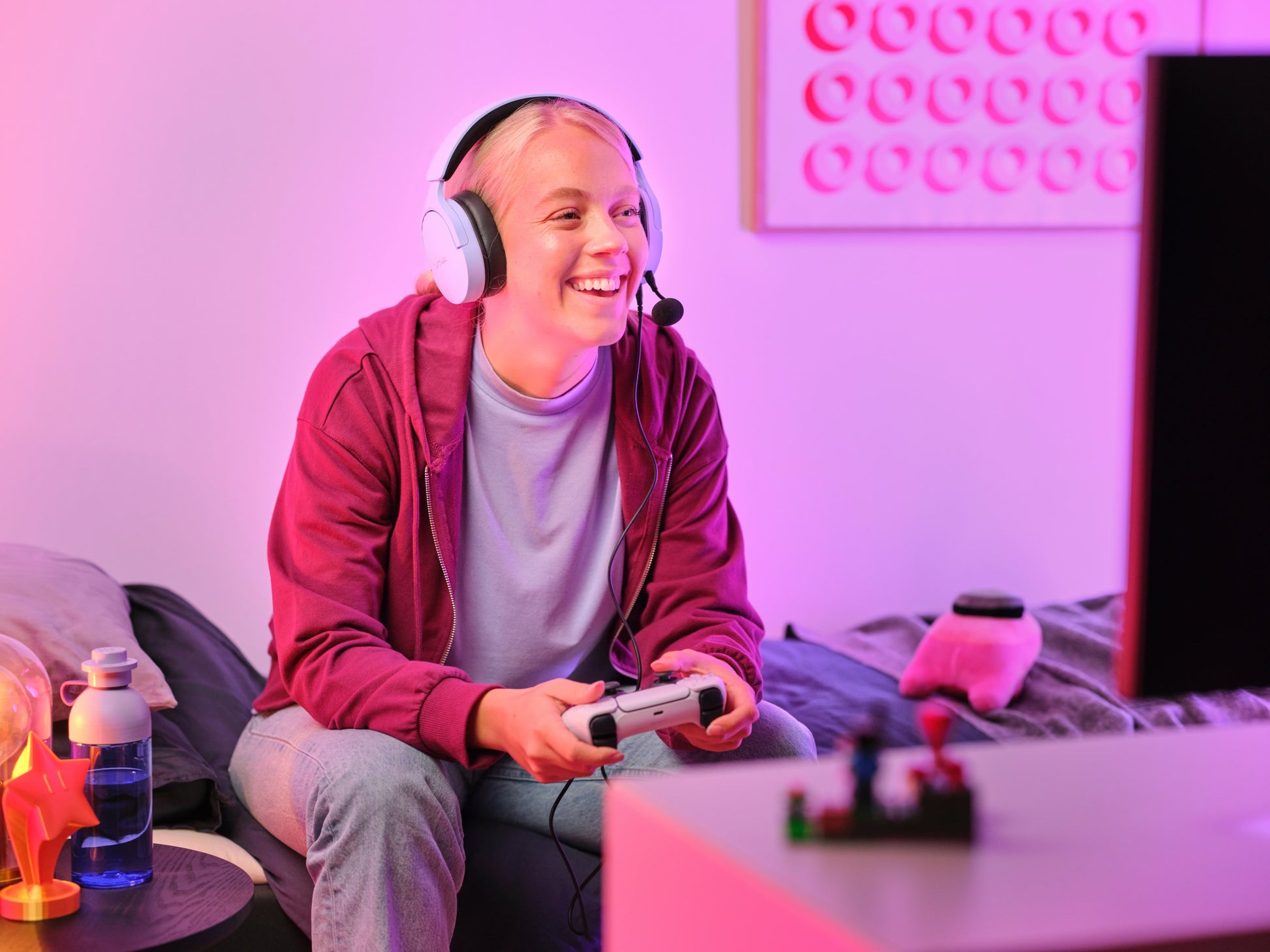 Trust GXT489 FAYZO Gaming-Headset – On-Ear, Stereo, Kabelgebunden, 3,5 mm Klinke, Violett