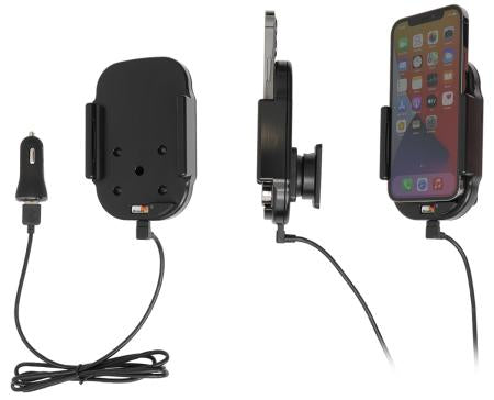 Brodit Auto-Ladehalterung – Qi, Quick Charge 3.0 – Klemmhalterung – für Apple iPhone 12, iPhone 12 Pro