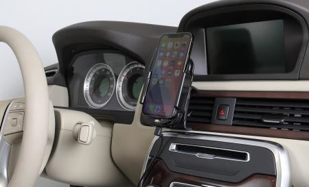 Brodit Auto-Ladehalterung – Qi, Quick Charge 3.0 – Klemmhalterung – für Apple iPhone 12, iPhone 12 Pro