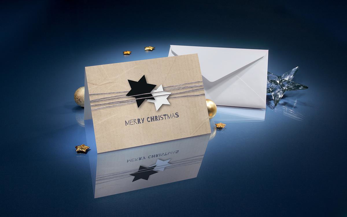 Sigel Weihnachtsgrusskarte – A6 (105 × 148 mm) – mit Umschlägen, für Inkjet/Laser/Kopierer, Edelkarton