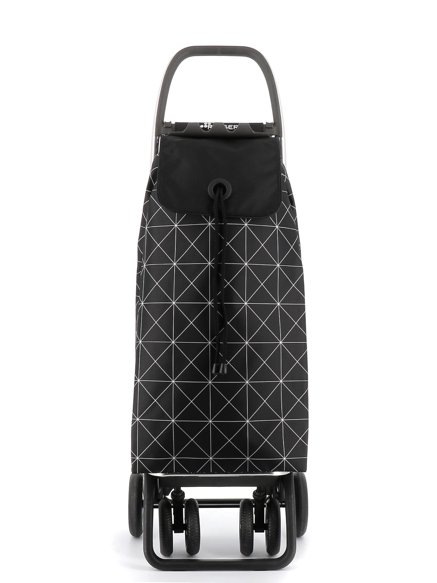 Rolser Stofftasche, Polyester, Schwarz/Weiss, 360×630×190 mm, mit 4 Rädern, 40 kg