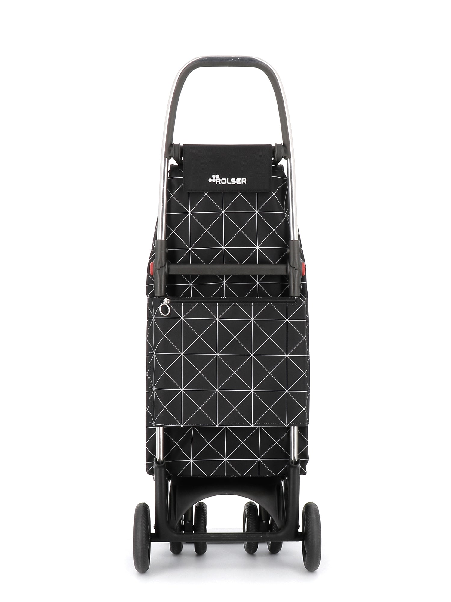 Rolser Stofftasche, Polyester, Schwarz/Weiss, 360×630×190 mm, mit 4 Rädern, 40 kg