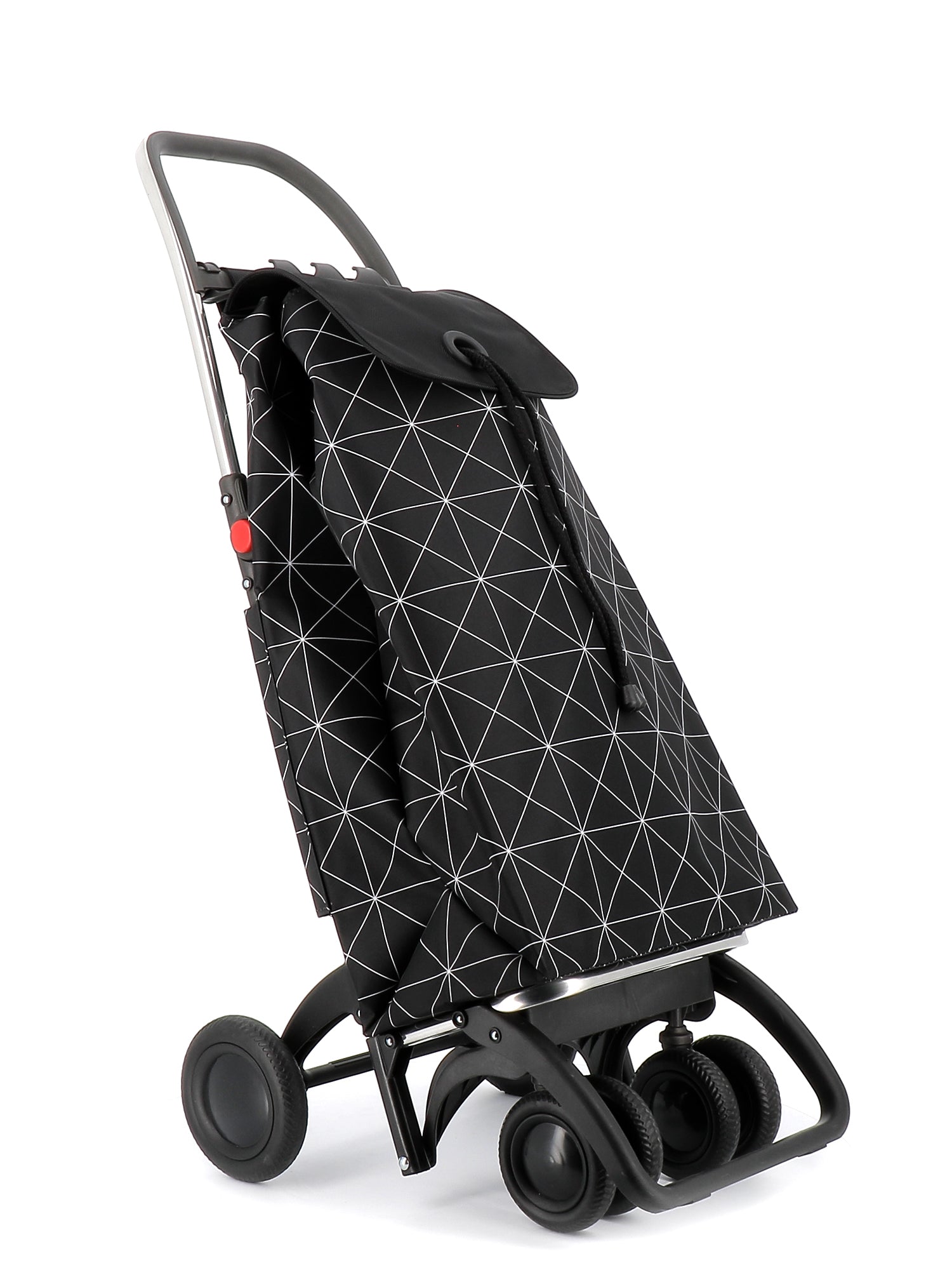 Rolser Stofftasche, Polyester, Schwarz/Weiss, 360×630×190 mm, mit 4 Rädern, 40 kg
