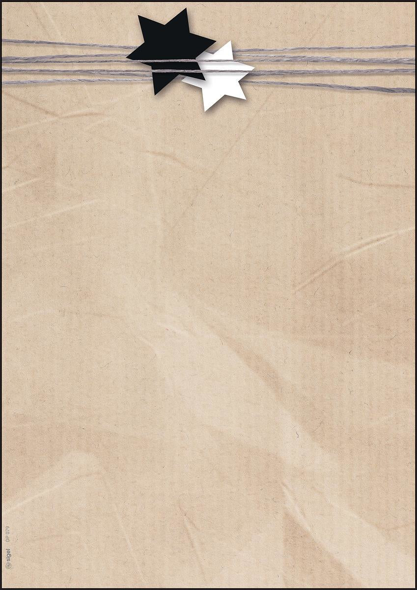 Sigel Motivpapier – A4, 90 g/m², Weihnachtsverpackungsmotiv – für Inkjet/Laser/Kopierer – FSC – 100 Blatt