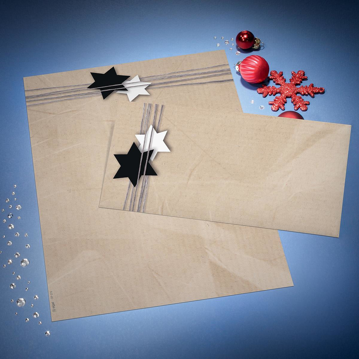 Sigel Motivpapier – A4, 90 g/m², Weihnachtsverpackungsmotiv – für Inkjet/Laser/Kopierer – FSC – 100 Blatt