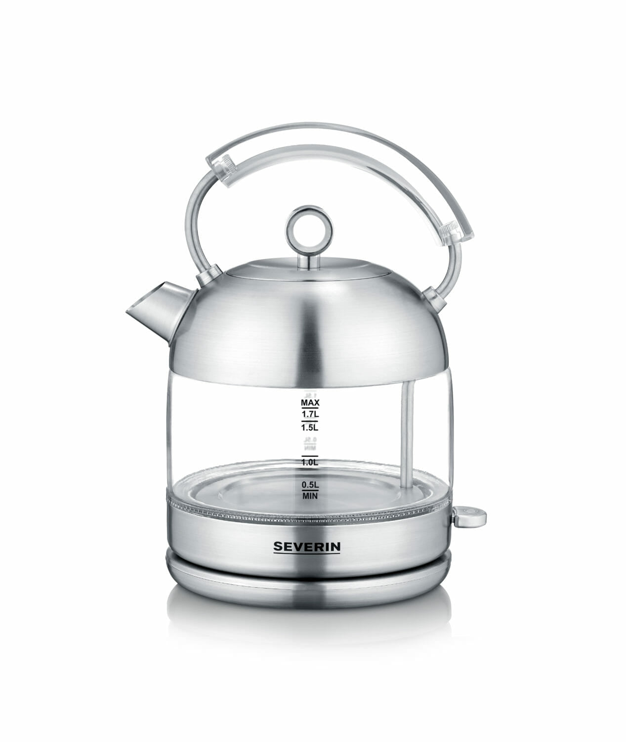Severin Wasserkocher – 1,7 l, Edelstahl/Glas, WK 3459