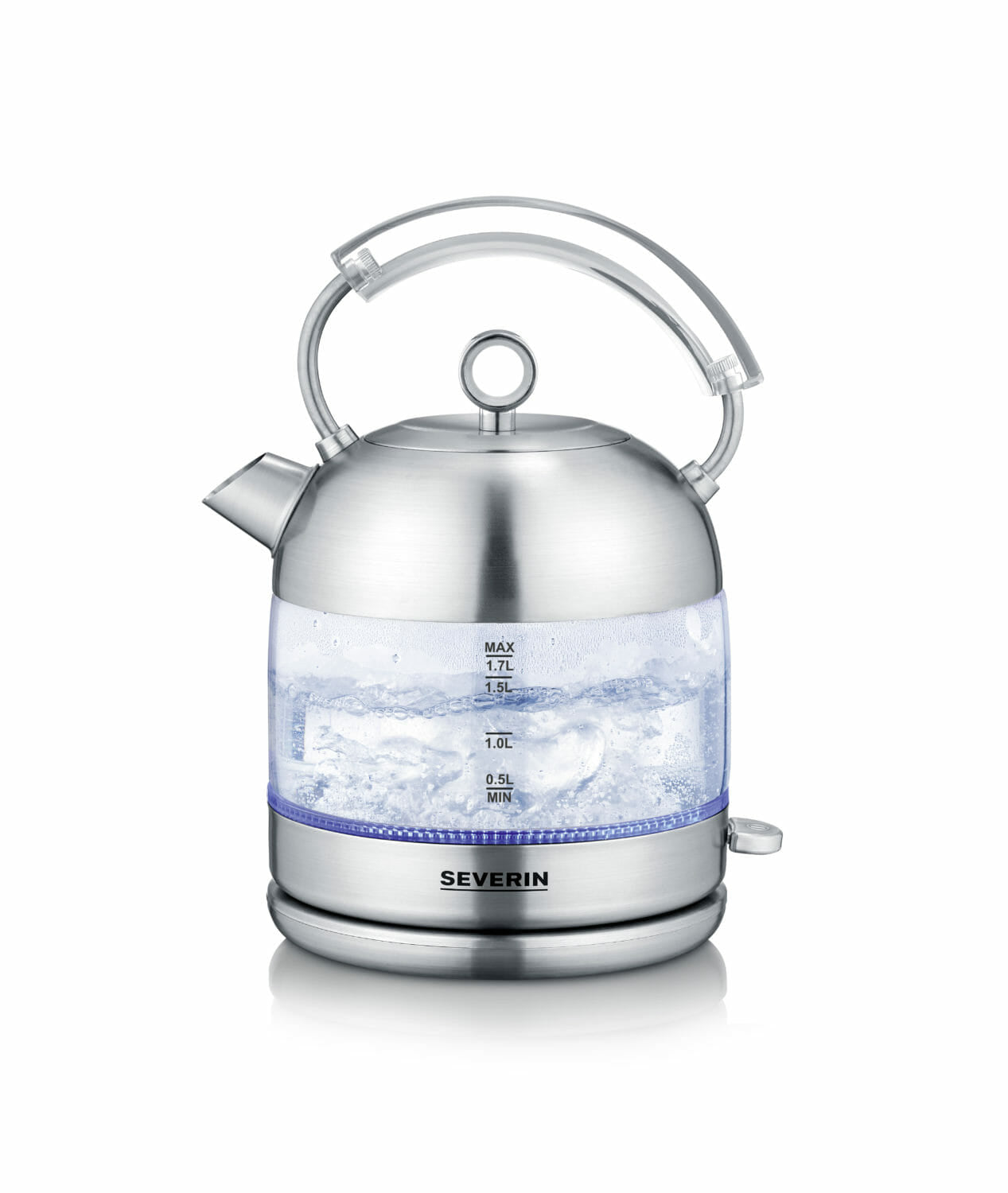 Severin Wasserkocher – 1,7 l, Edelstahl/Glas, WK 3459