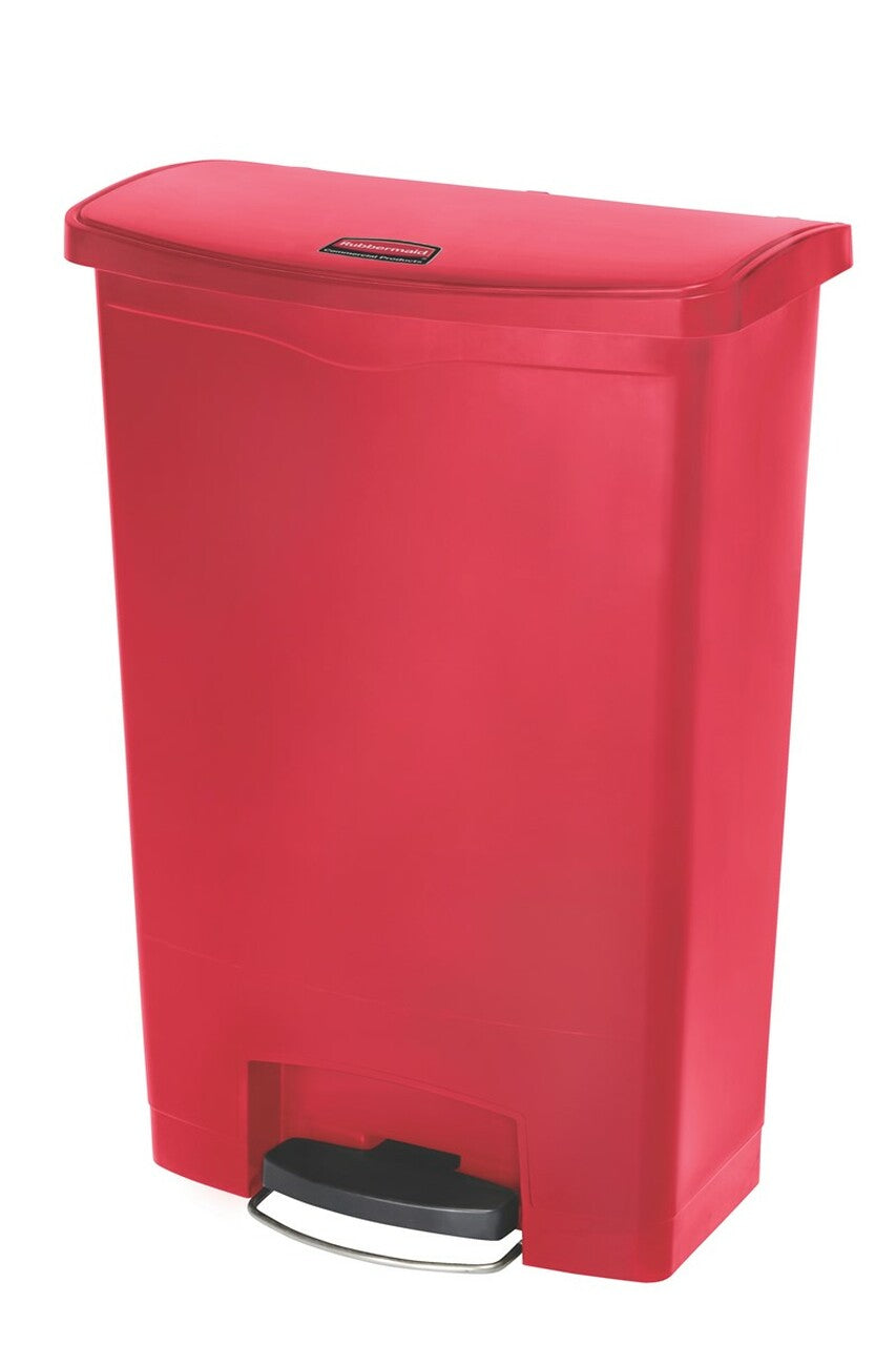 Rubbermaid Treteimer Slim Jim – 90 l – Kunststoff (PE), rechteckig – rot