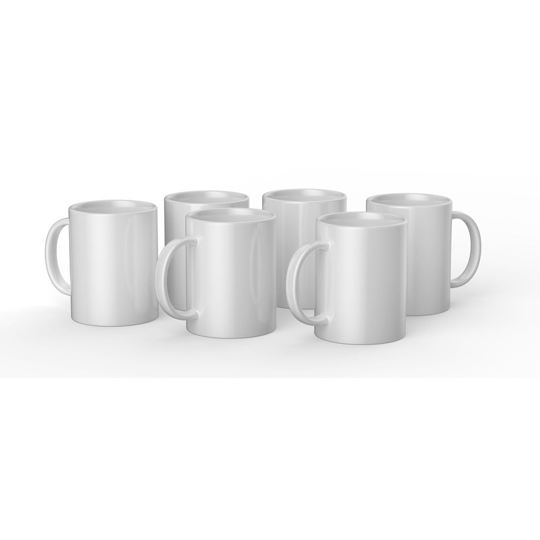 Cricut Tasse – 0,44 l, Keramik, weiss, für Cricut Tassenpresse Mug Press, 6 Stück