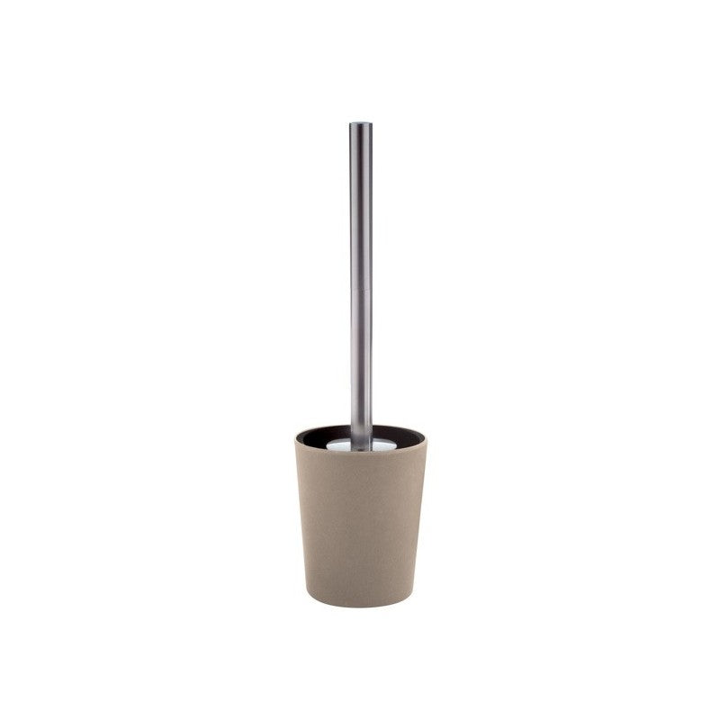 Spirella Takeo – WC-Bürstenset – Bambus, Edelstahl, Taupe, H 36 cm, Ø 10 cm