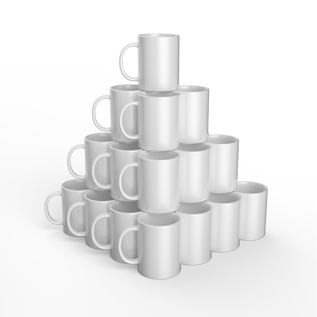 Cricut Tasse – 36er Set, 425 ml, Porzellan, Weiss, spülmaschinenfest, mikrowellengeeignet
