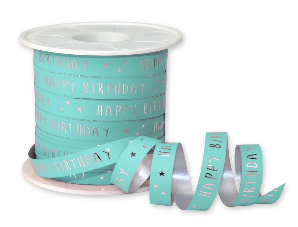 Pattberg Geschenkband Happy Birthday Polyester – 10 mm × 100 m