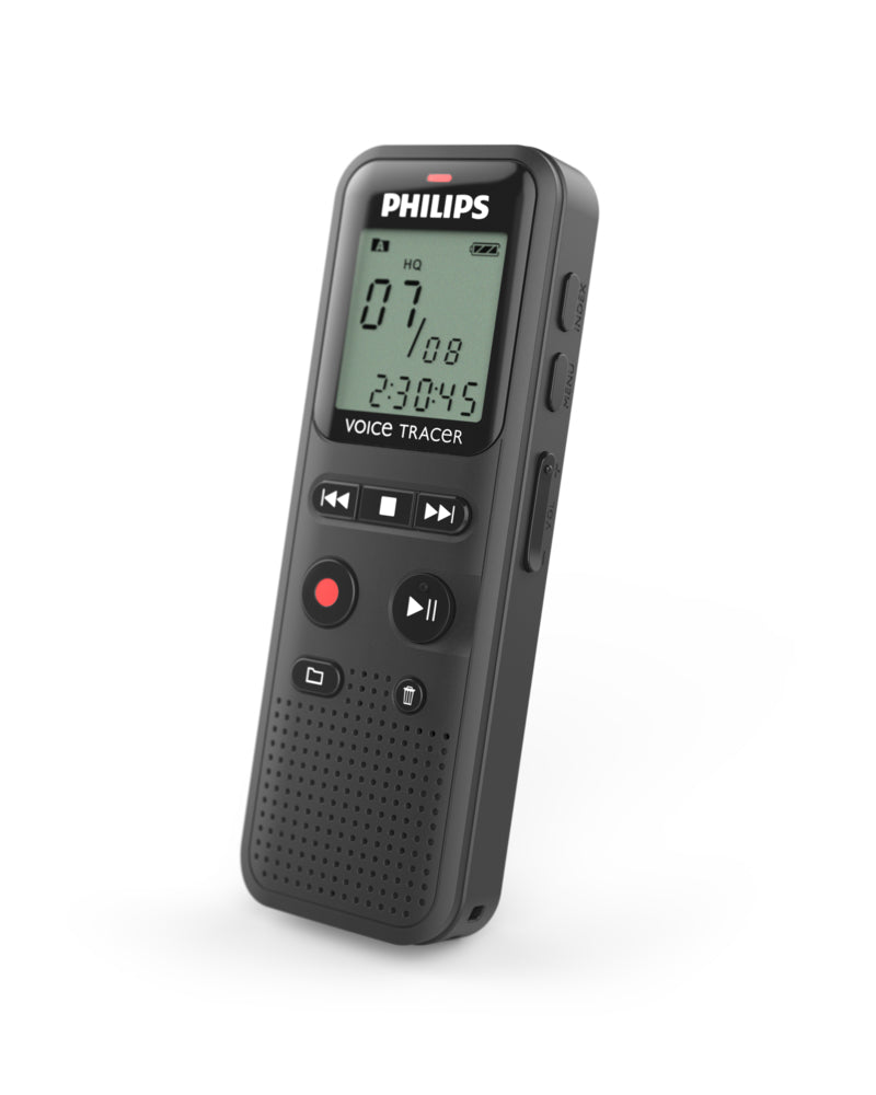 Philips VoiceTracer DVT1160 – Digitales Diktiergerät – 8 GB, 44 h – Schwarz