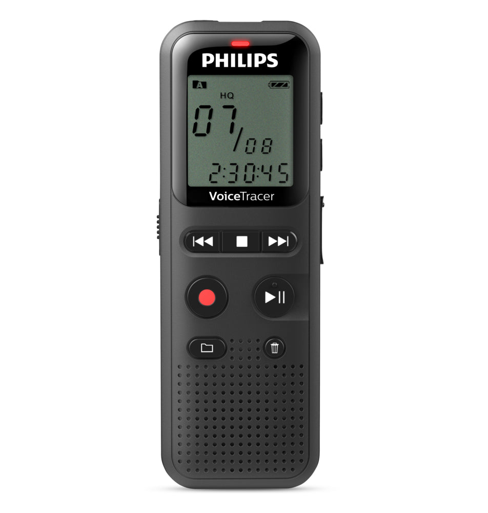 Philips VoiceTracer DVT1160 – Digitales Diktiergerät – 8 GB, 44 h – Schwarz