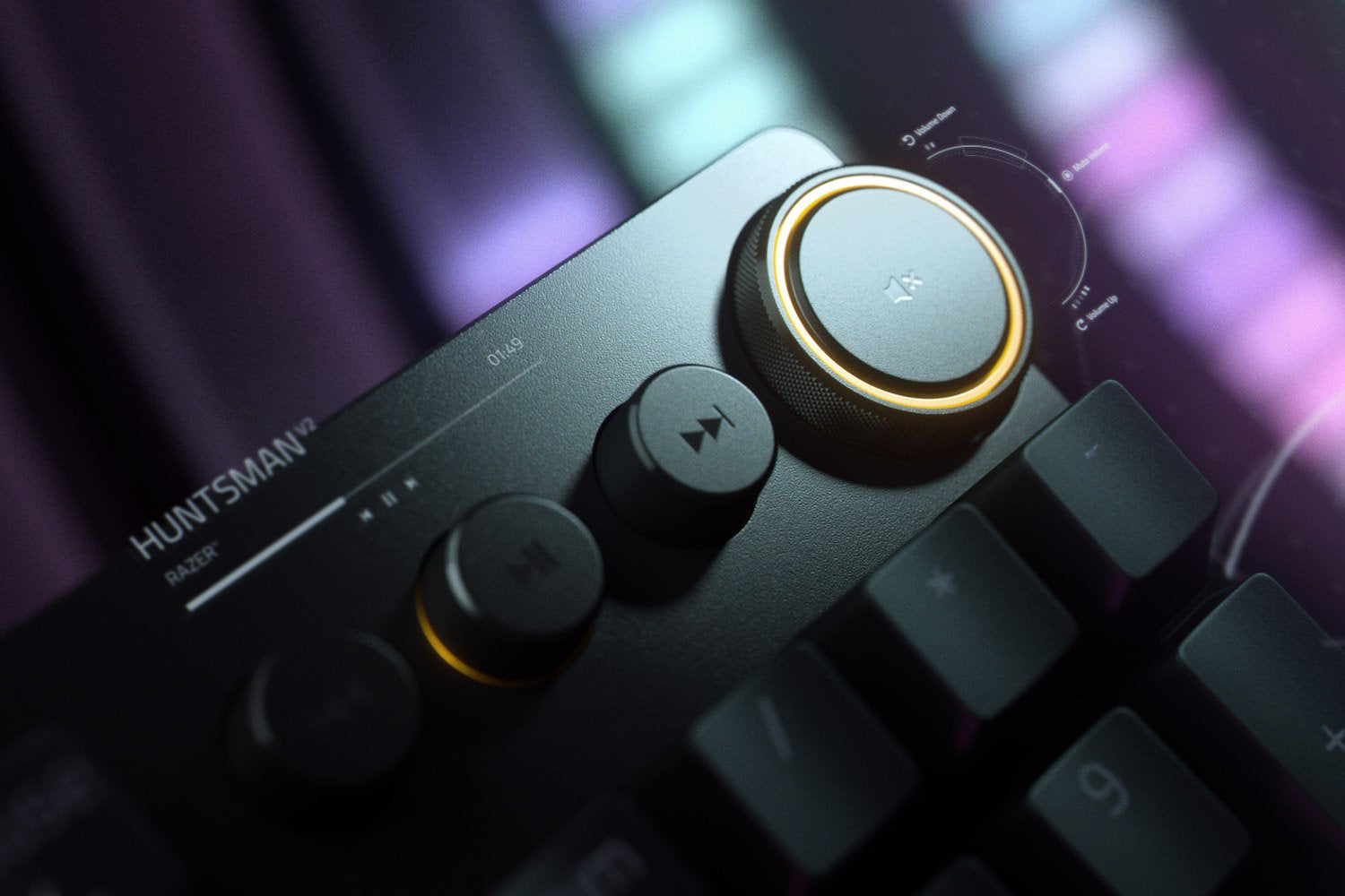 Razer Huntsman V2 – Tastatur, kabelgebunden (USB), DE-Layout (DE), Fullsize (mit Ziffernblock), mechanisch