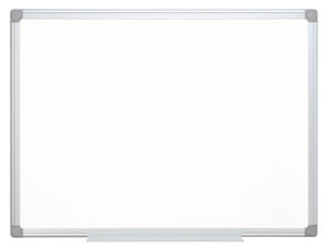 Q-Connect – Whiteboard – 150 × 100 cm, lackierter Stahl, magnetisch, Aluminiumrahmen, Wandmontage
