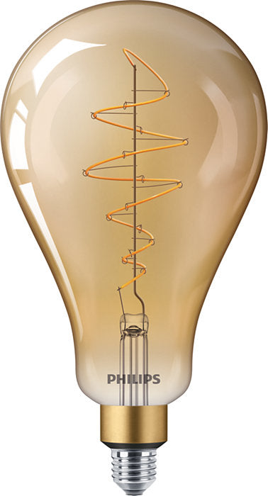 Philips LED-Leuchtmittel E27 A-Form – Warmweiss 1800 K, 470 lm, 7 W – dimmbar – 1 Stk. – Gold, Glas