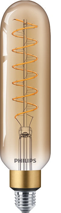 Philips LED-Leuchtmittel E27 T-Form – Warmweiss 1800 K, 470 lm, 7 W – 1 Stk., Gold, Glas