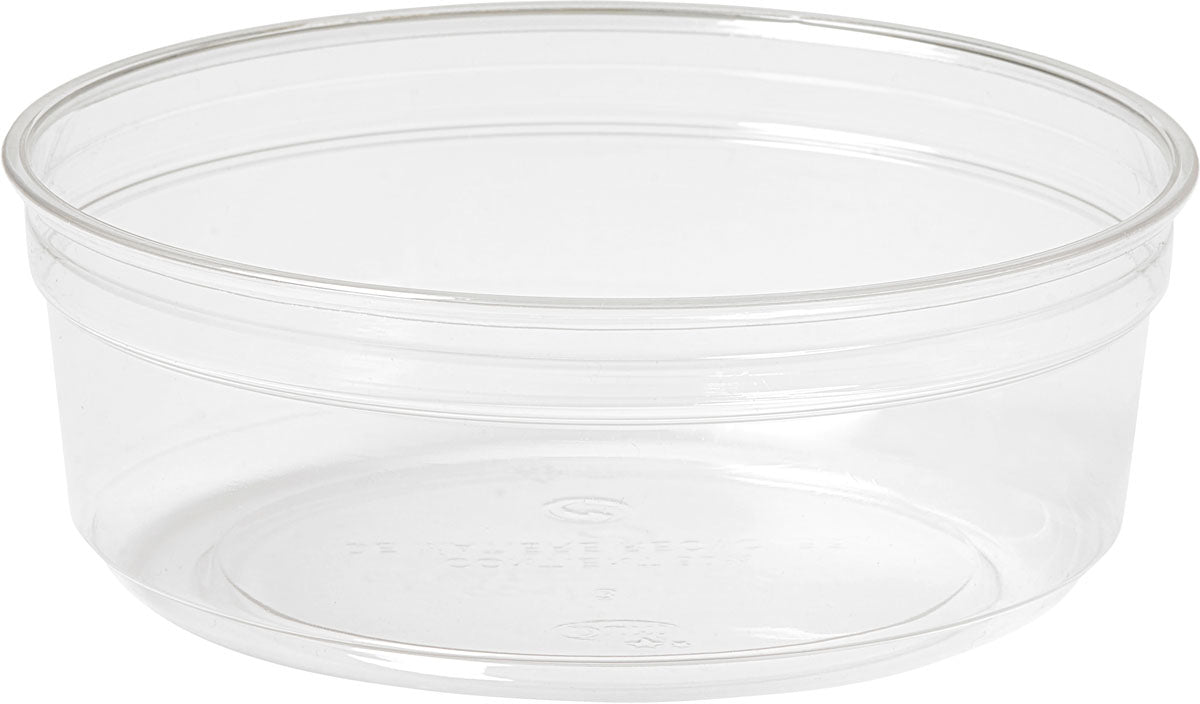 BioPak Duni Schale Crystal, rPET, rund – 250 ml, Ø 11,4 cm – transparent – 35 Stk.